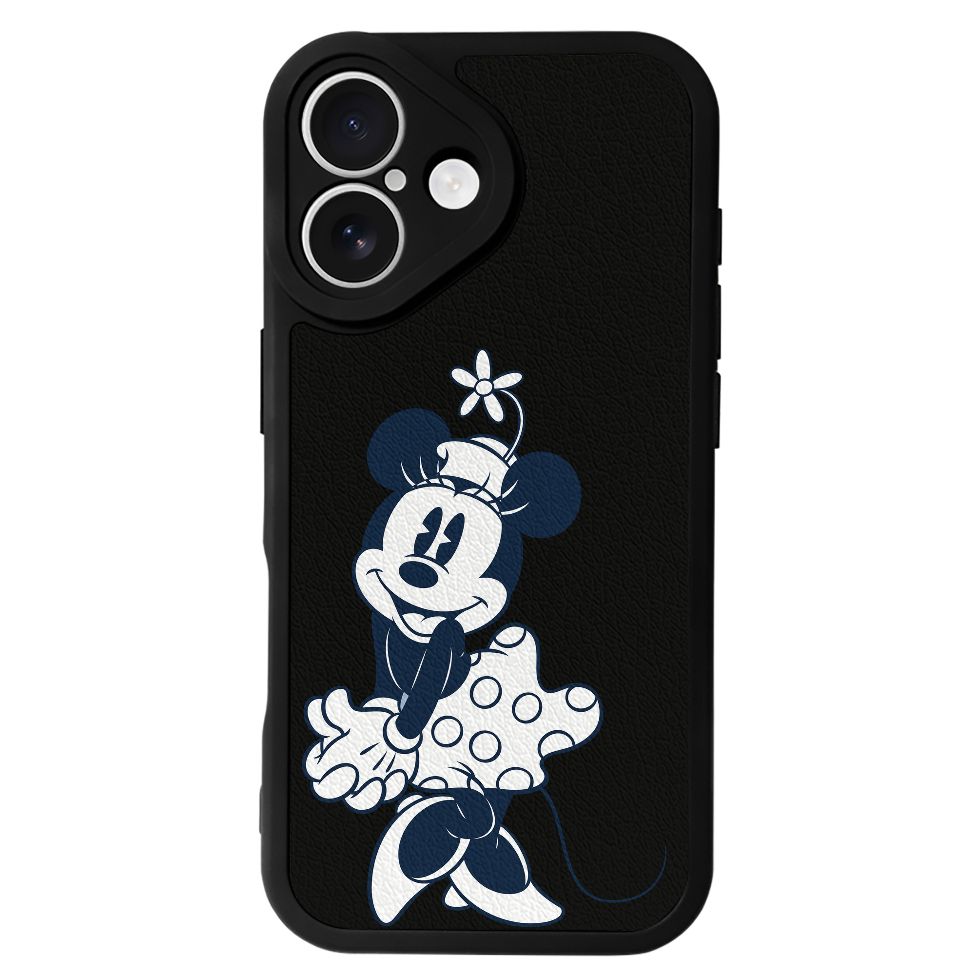 （画像用） ミッキーマウス Mickey Mouse 【iPhone 16シリーズ対応】シリコンスマホケース（レザー調） 材質：シリコン